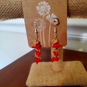 Leather knotted earrings